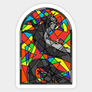 Stained Glass Lord Monochromicorn Sticker